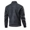 Spring and autumn retro leather jacket men's American solid color windproof lapel loose jacket versatile jacket casual solid color tide
