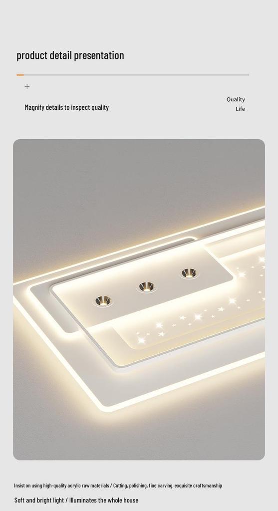 LED Ceiling Light: Simple, Atmospheric Design for Living Room, Bedroom, or Dining Room