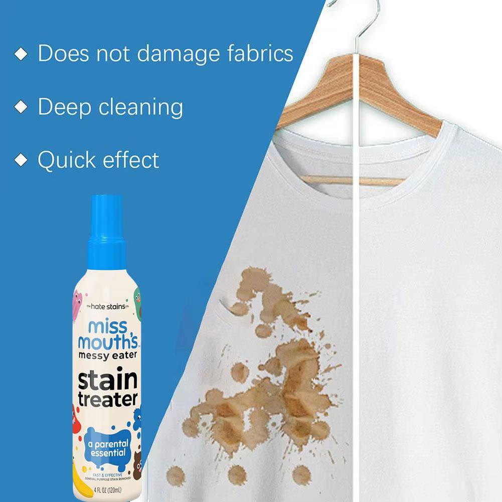 Portable Stain Treater Washable-free Quickly Dust Bleached Decontamination for Laundry Fabric Oil Remover Effective Spray 120 Ml