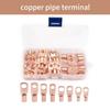 60Pcs Copper Lugs Rings Crimps Terminals Battery Wire Welding Cable Connectors Eyelets Tubular Rings Terminals Connectors