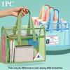 Large Transparent PVC File Folder, Expandable Portable Document Organizer for School & Office