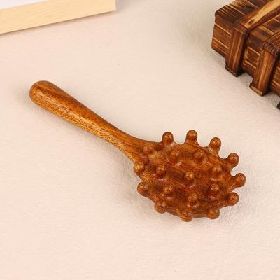 Sandalwood Scalp Massage Comb Dredging 20 Nails Coarse Toothed Guasha Massage Meridian Comb Body Beautify Blood Dredging Care