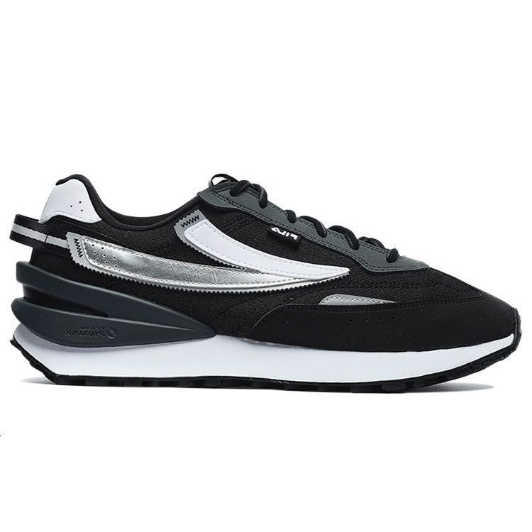 Fila Pantofi Casual de Lifestyle Sportivi cu Top Scund Jogger 3 Piele Sintetică Respirabili Confortabili Bărbați sneaker Negru Argintiu F12M232148FBD