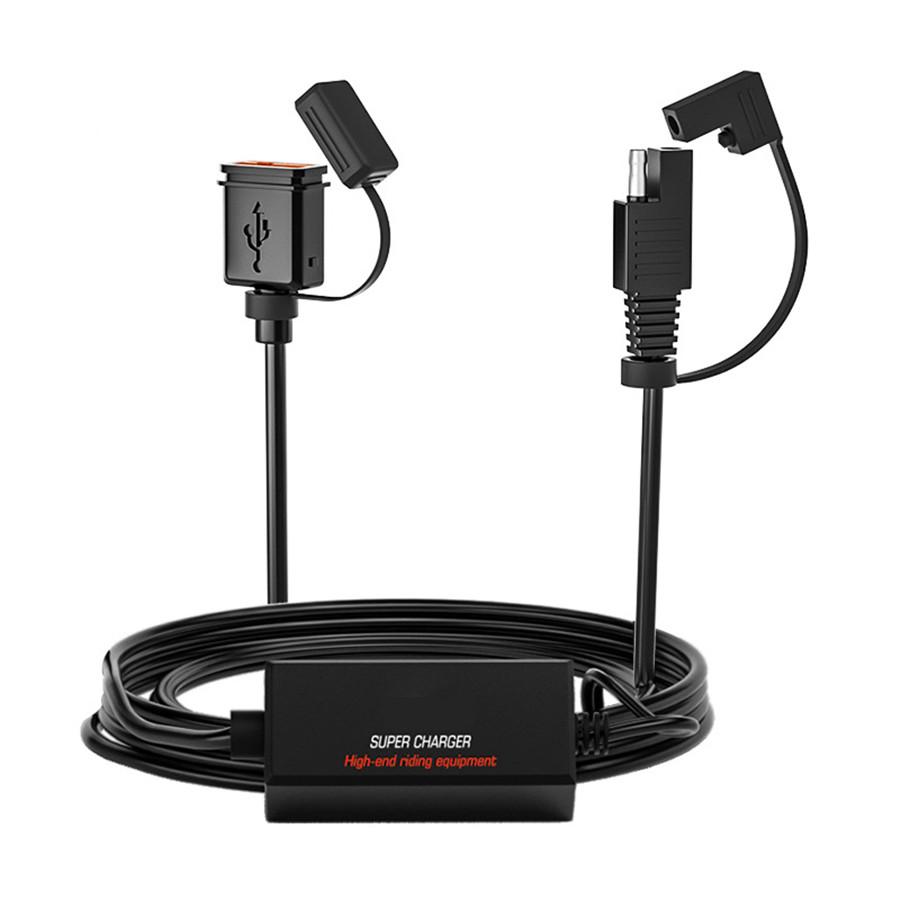 Universal Waterproof Motorcycle Handlebar Charger 5V 3A/ 12V 1.5A USB Adapter Smart Chip Power Supply Socket for Mobile Phone USB Chargers