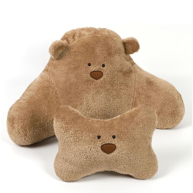 KKJOY Bear Shaped Car Headrest And Lumbar Support Versatile Automotive Interior Decorations Suitable for All Vehicle Models