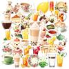 35-70pcs Beverage Dessert Stickers Aesthetic Decals Decoration Phone Luggage Water Bottle Graffiti Sticker School Supplies