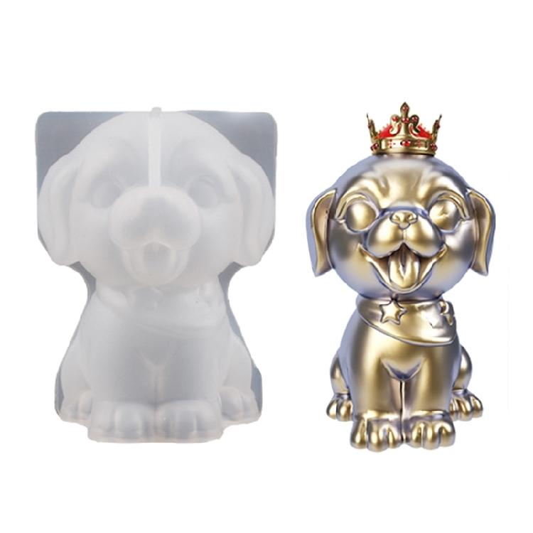 

3D Crown Scarf Puppy Candle Moulds Non-Stick Scented Candle Mould DIY Soap 1