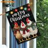 1pc, Winter Christmas, Three Roosters And Pine Branch Pattern - FlagDouble-Sided Garden Flag Courtyard Decoration, Outdoor Decoration, Lawn Decoration