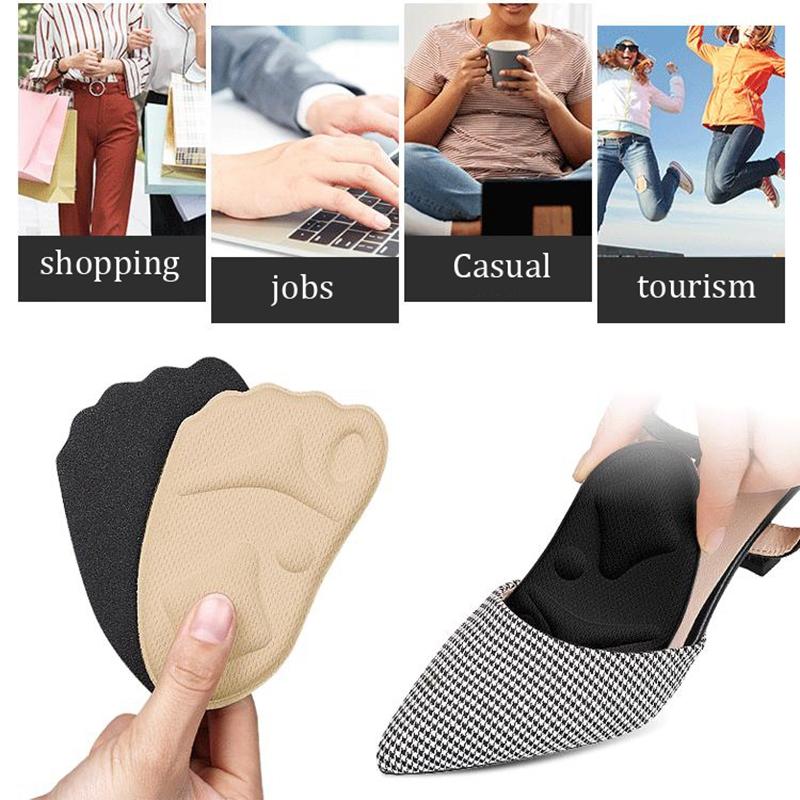 Women Forefoot Half Insoles for Shoes Shoe Size Reduce Insert Shoe Pads Comfort High Heels Toe Protector Cushion Foot Care Pad