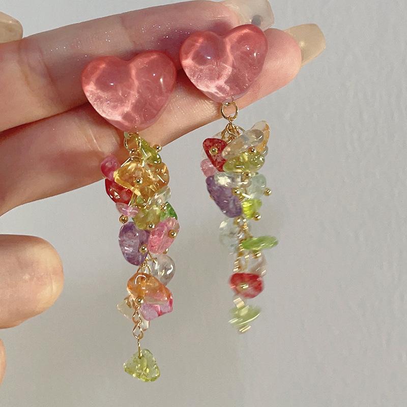 Mesh Flower Earrings Retro Small Fresh Personalized Versatile Stud Earrings Trendy New Design Earrings