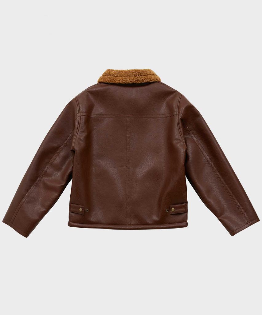 Ffeff Studio Leather Shearling Jacket (Brown)