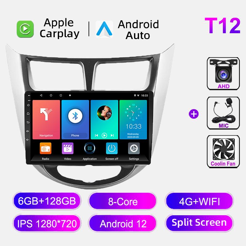 Android Car Radio For Hyundai Solaris Accent Verna 2010-2016 Multimedia Navigation GPS Video Player Head Unit Wireless Carplay