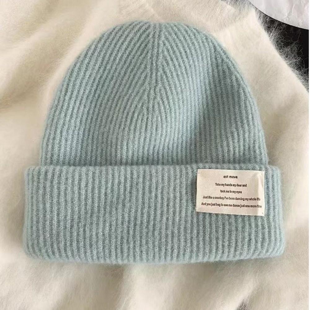 Windproof Beanie Cap Solid Color Crochet Bonnet Hat Fashion Winter Knitted Hat
