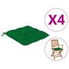 Day and Night - Day and Night Garden Chair Cushions 4 Pcs Green Fabric 40x40x7 Cm
