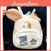 Soft Plush Dog Student Backpack With Breathable Straps For School And Travel