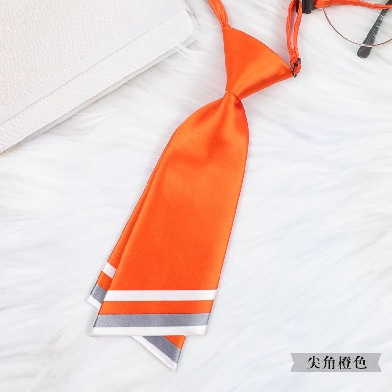 Korean Version Of Professional Sharp Corner Gray Small Tie Japanese Bow Tie Flower Ribbon Bow Student Business Women'S Tie