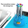 360 Degree Rotatable Multifunctional Repair Tool Storage Rack Multi Hole Slot Storage Classification Storage Box Tool
