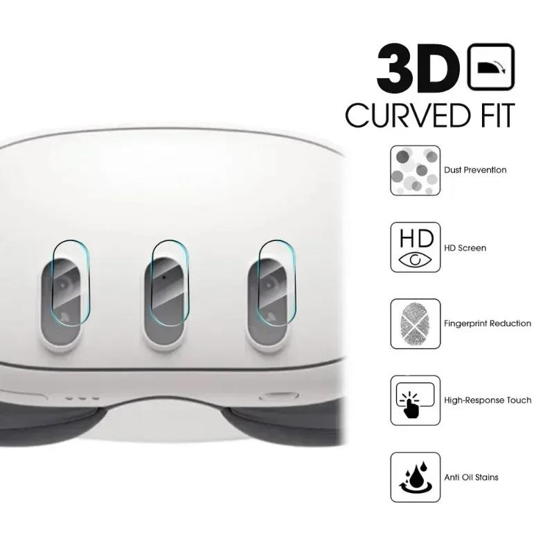 For Meta Quest 3 VR Lens Protector Tempered Glass HD Transparent Anti-scratch Protective Film for Meta Quest3 Accessories 4
