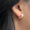 THE BORING pearl and ball earrings