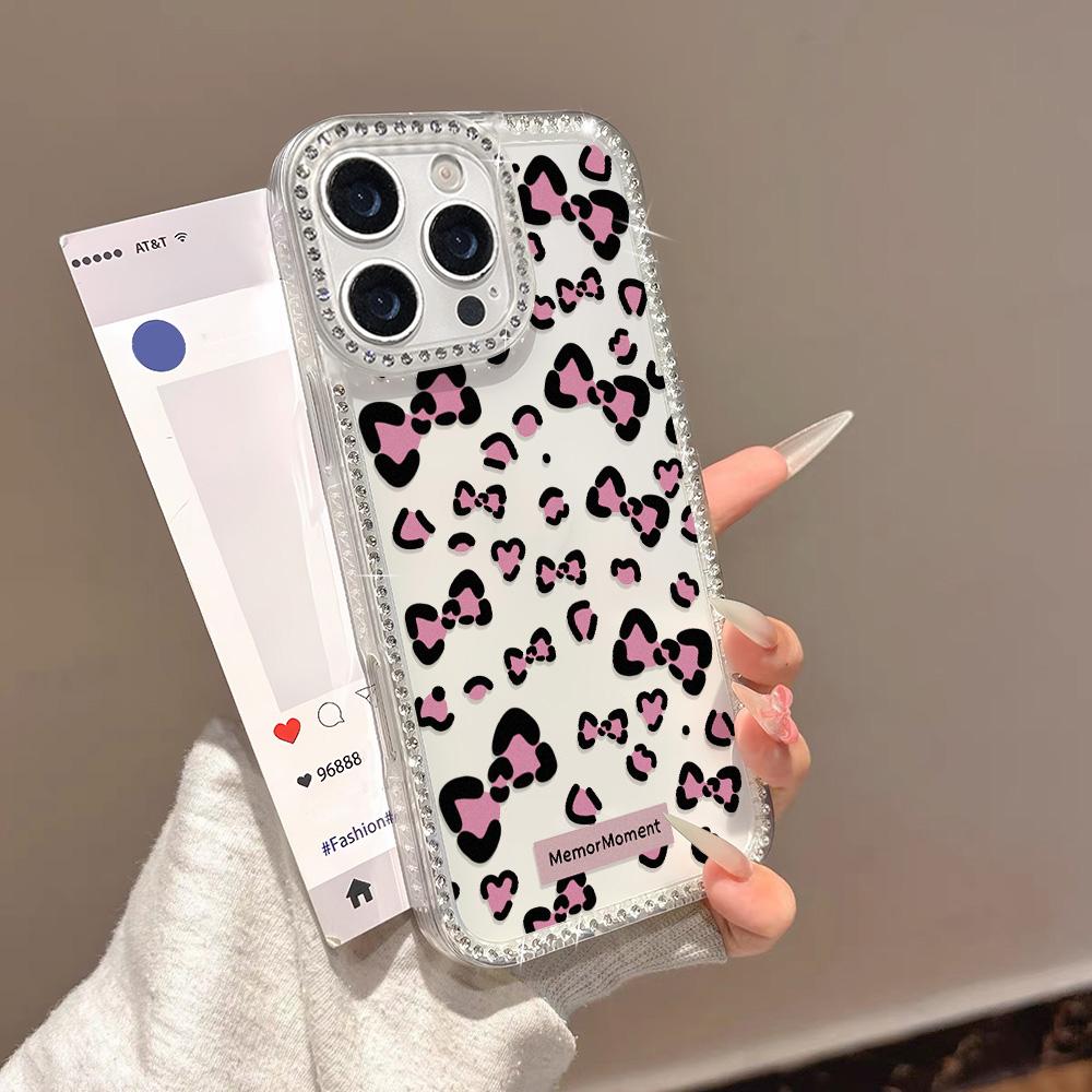 Bracelet Chain Phone Case For iPhone 17 16 15 13 14 for 17Air 17 12 14 16 Pro 17 14 16 Pro Max Sparking Diamond Cute Pattern Hard Cover With Lanyard