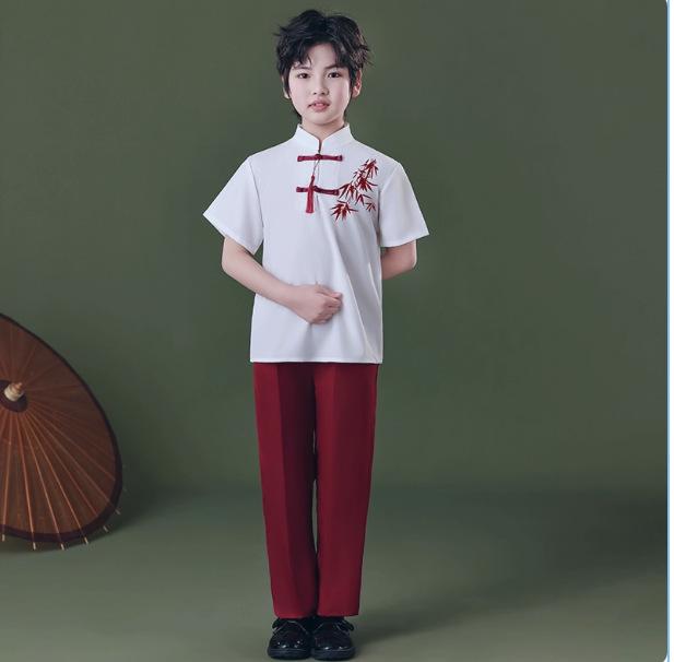 Children s Choir Performance Uniform - Chinese Style, Patriotic Recitation, Primary School & Kindergarten Spring/Autumn Wear 150 cm