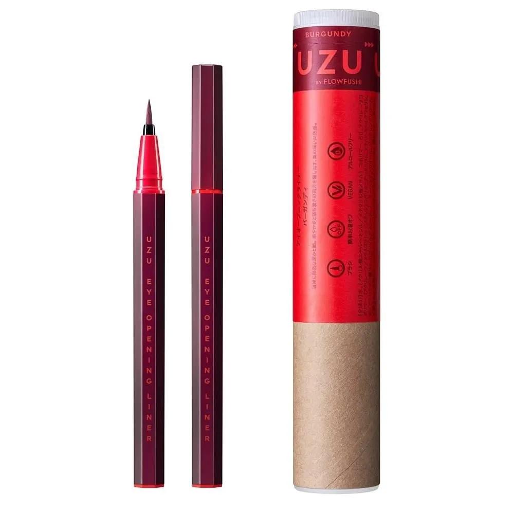 UZU Eye Opening Liner 1 Pack Burgundy UZU Eye Opening Liner [Burgundy] Liquid Eyeliner, Hot Water