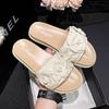 Fashion Brand Camellia Flower Sandals Women 2025 Summer Shoes Slip On Slippers Ladies Open Toe Flipflops Beach Slippers Femmes Sandalias