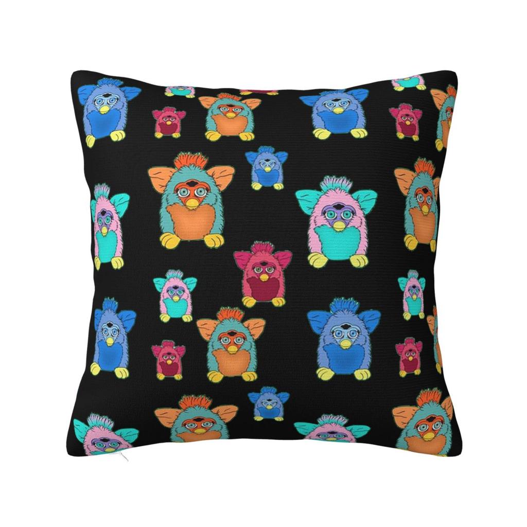 Nightmare Furby Cartoon Robot Toys  Square Pillowcase Cushion Cover Pillow Case Throw Pillow Cover for Home Bedroom Car