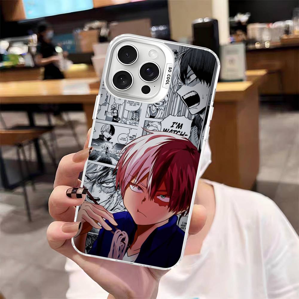 Vintage Anime My Hero A-Academia Phone Cover For IPhone 16 15 14 13 12 11 17 Pro Max Plus Color Silver Shell