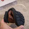 Chaussures en cuir polyvalentes et tendance, nouvelles chaussures simples à semelles souples pour enfants, chaussures de performance rétro de style britannique pour garçons