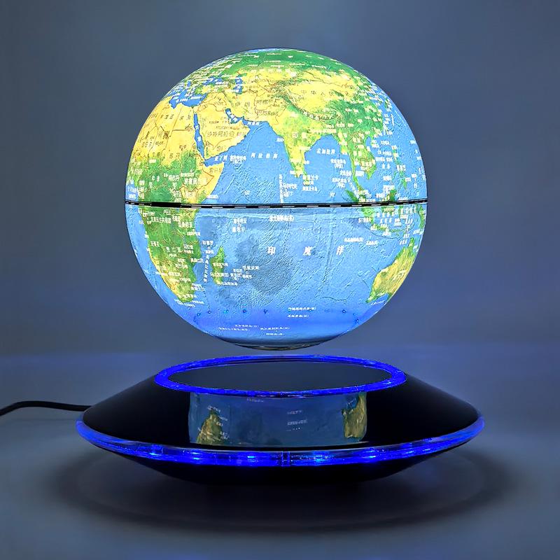 Creative 6-Inch Luminous Magnetic Levitation Globe Ornament