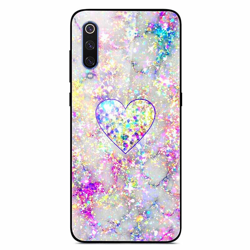 For Xiaomi Mi A3 Cases Luxury Tempered Glass Space Phone Covers for Xiaomi MI 9 Lite Case 9lite MiA3 Hard Back Shell Protective