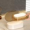 Hollow Drain Soap Holder Plastic Soap Dish Practical Light Luxury Double Drain Soap Box  Home