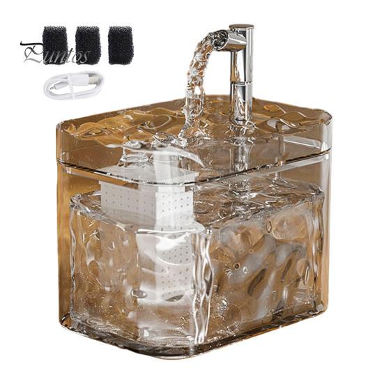 

1,5 л прозрачный фонтанчик для домашних животных автоматический диспенсер для питья кошек с 3 фильтрующими губками электрическая миска для домашних кошек и собак D