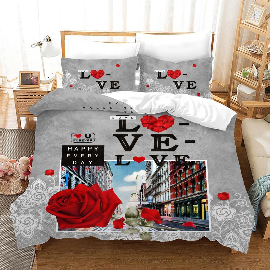 Wedding Comforter Bedding Sets Queen King Size Duvet Cover With Pillowcases Double Bed Home Textile Bedroom Bed Cover Set 3 Pcs