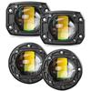 3 Inch 8D Led Lens Work Light 40W Dual Color 3Inch Fog Lamp Driving Beam Square Round For Off Road 4Wd Truck Suv Atv Motorcycle
