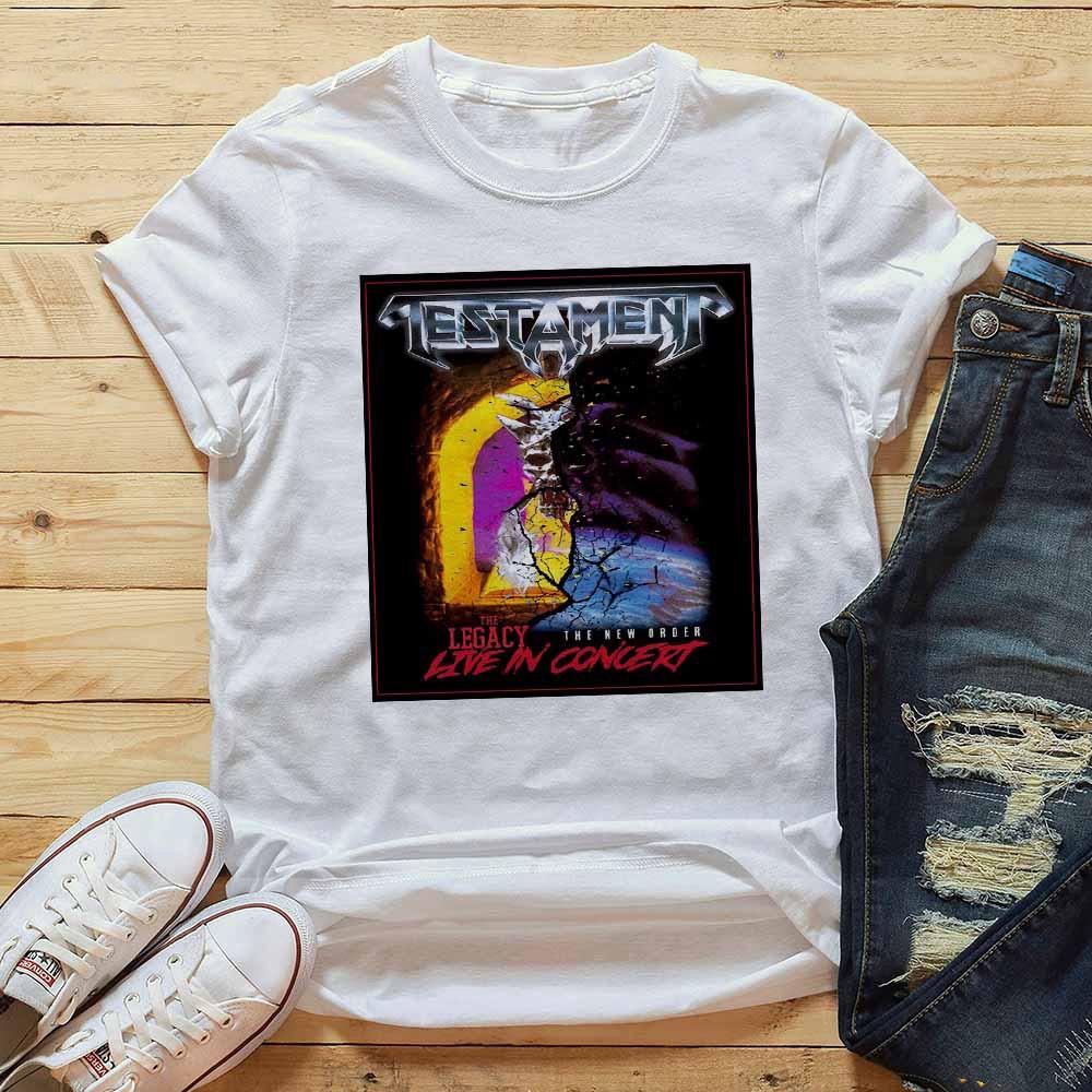 New The Legacy Live In Concert Testament TShirt Full Size White SA451 M