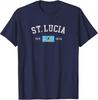Retro St Lucia Flag Established 1979 Unisex Souvenir T-Shirt