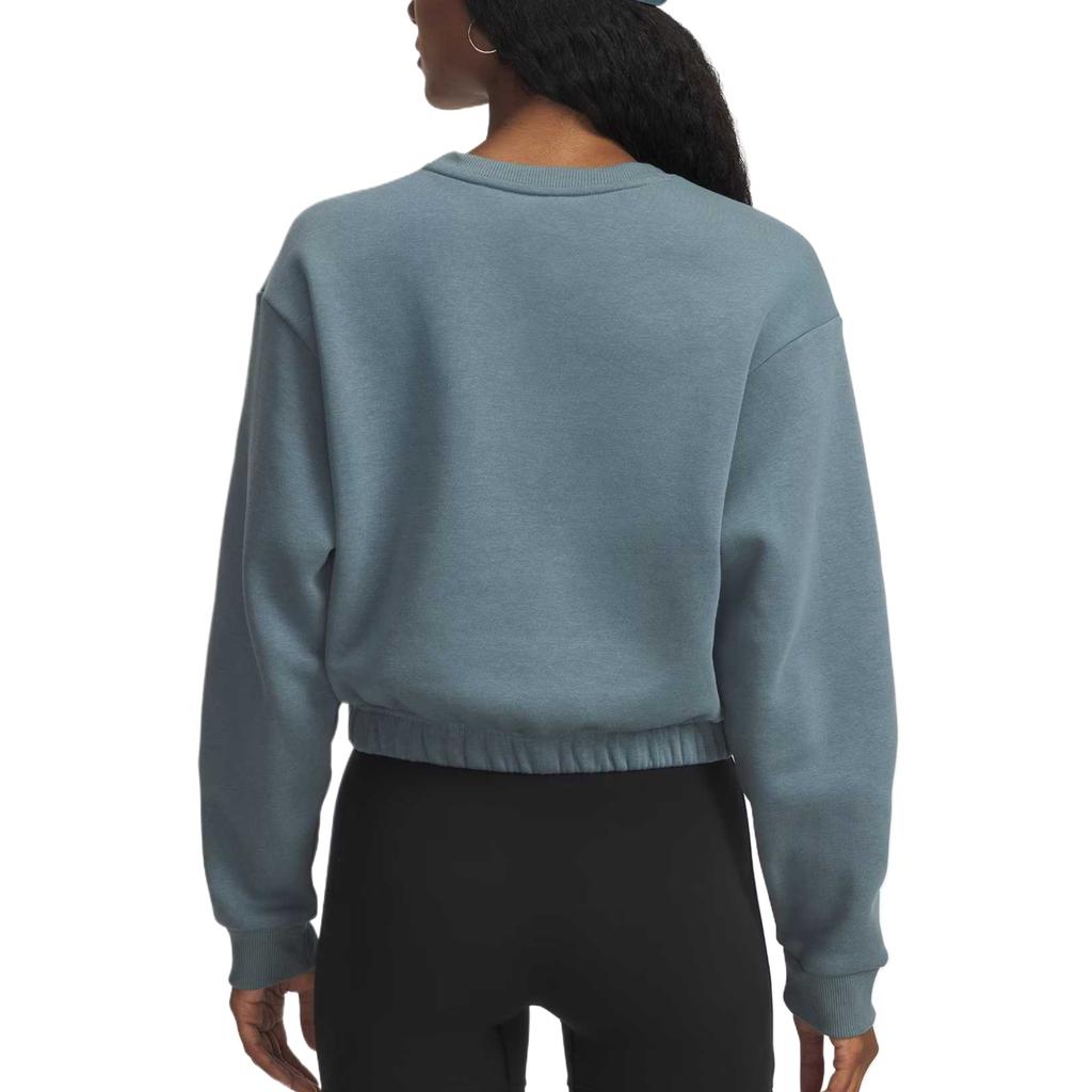 Under Armour Rival Fleece Piped Pullover Loose Warm Crew Neck Long Sleeve Sweatshirt Women sweatshirt 6007035-587