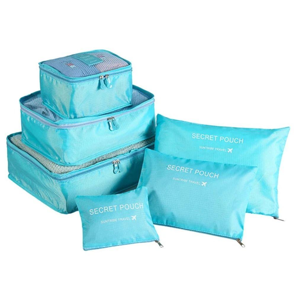 6Pcs/Set Space Saving Travel Storage Bag Set Large Capacity Luggage Storage Bags Set  Vacation