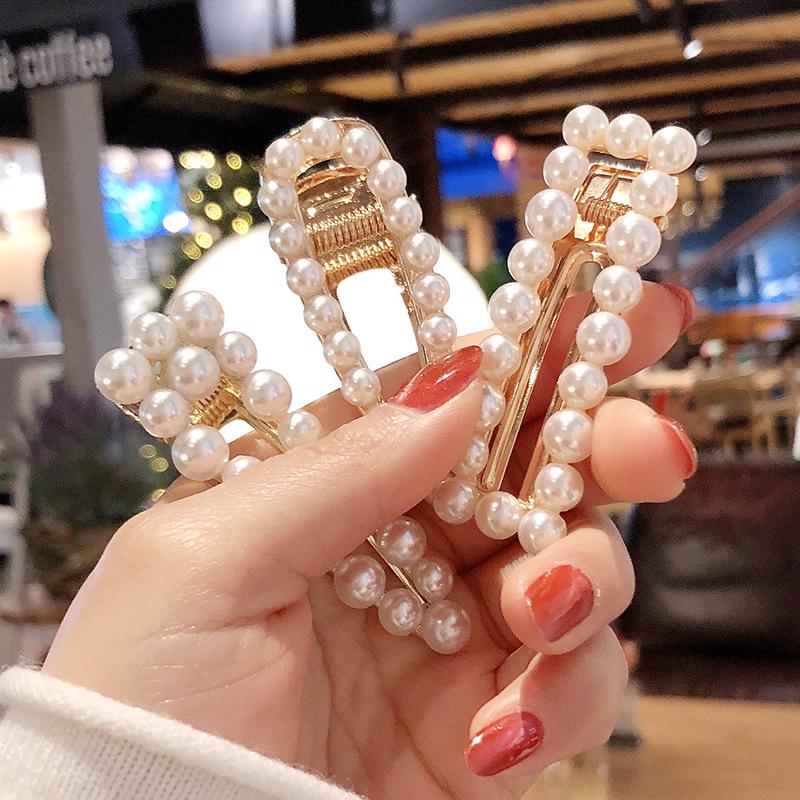 Korea Fashion Pearl Duckbill Clip Hairpin Women Girls Hair Clip Accessories Hair Clamp Claw Barrette Ornaments Hairgrip Headwear