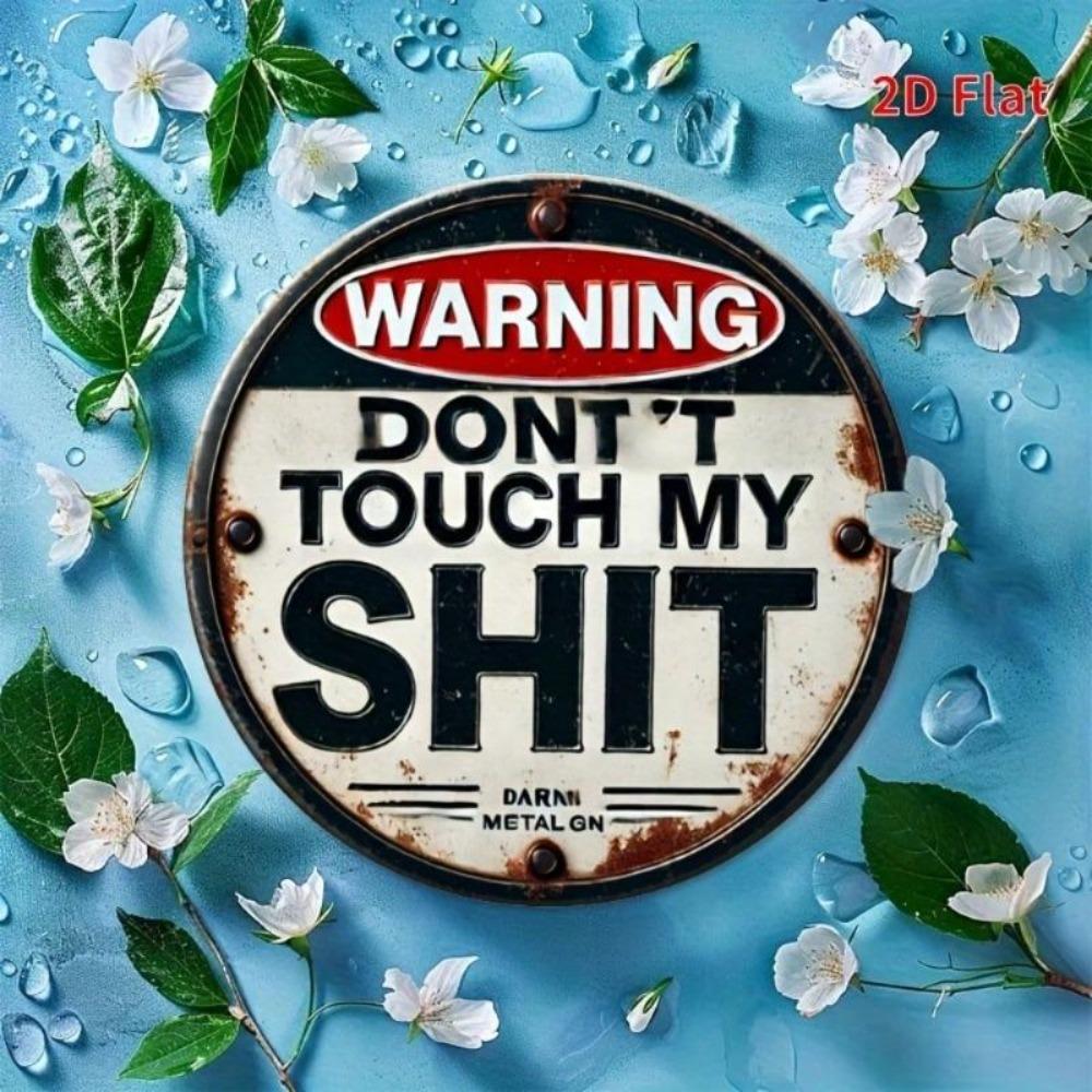 Vintage 8x8 Inch Funny Warning Metal Sign Industrial Wall Art Home Kitchen Decor