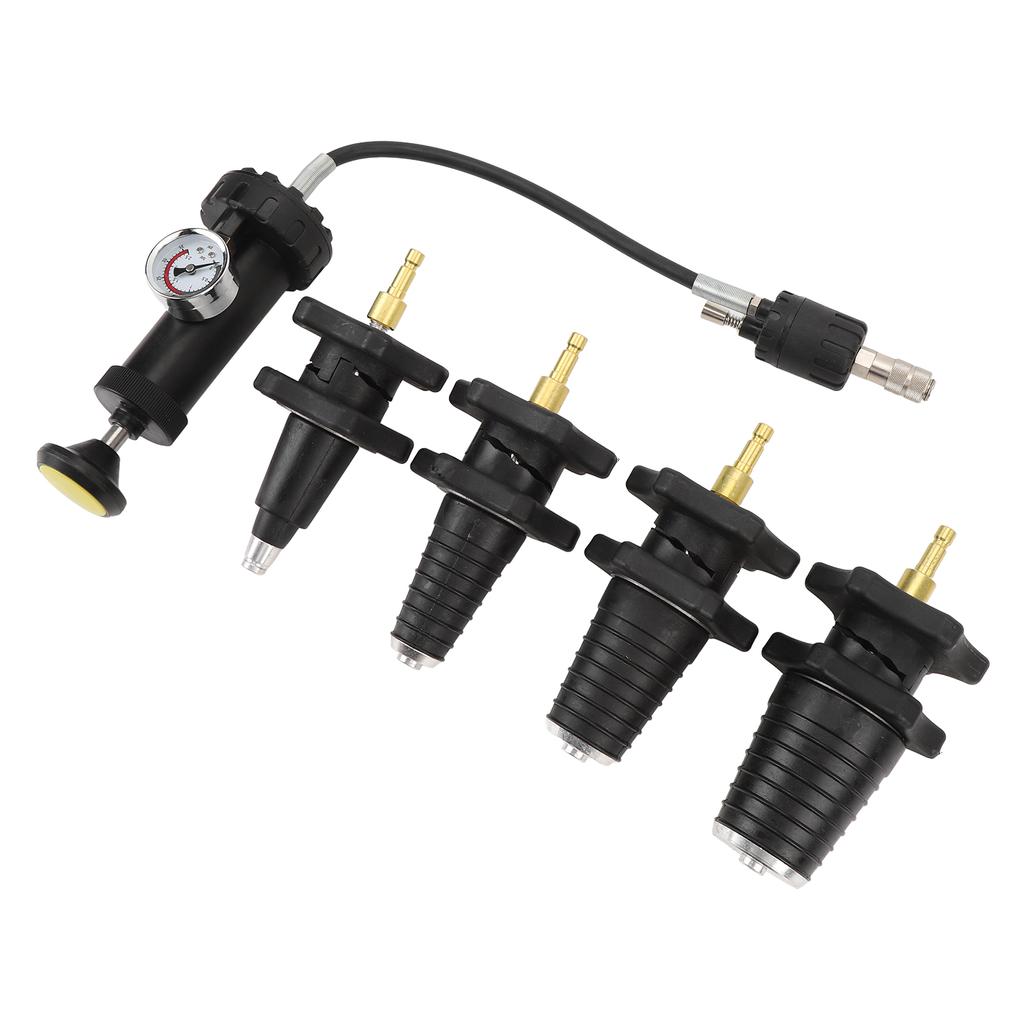 5PCS Cooling System Pressure Test Kit with Gauge Efficient High Accuracy Universal Fit for Automotive