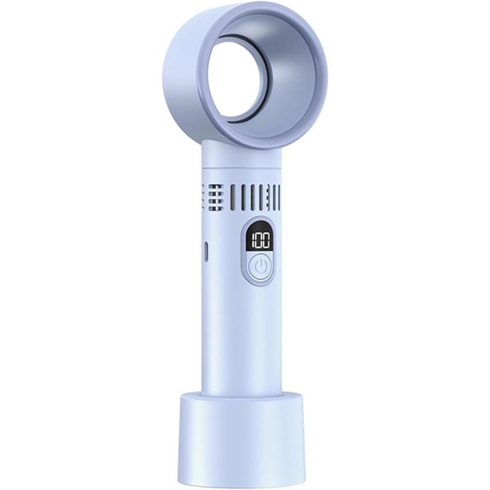 Bladeless Handheld Fan with Digital Display, Speed USB Rechargeable Cooling for Travel