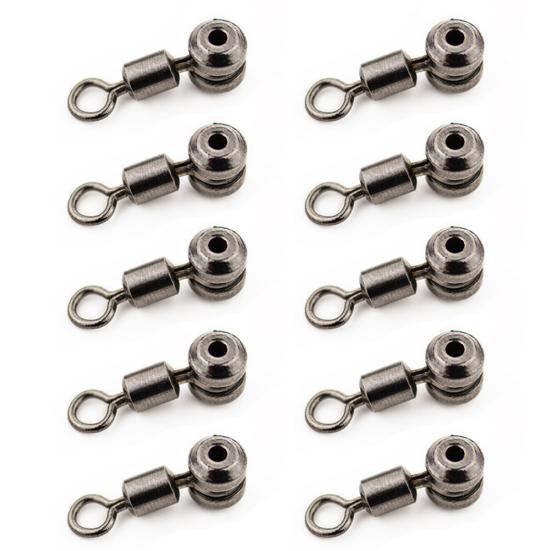 Details about / Lot 100pcs Fishing Barrel Bearing Rolling Swivel Solid Ring Connector Tackle Set