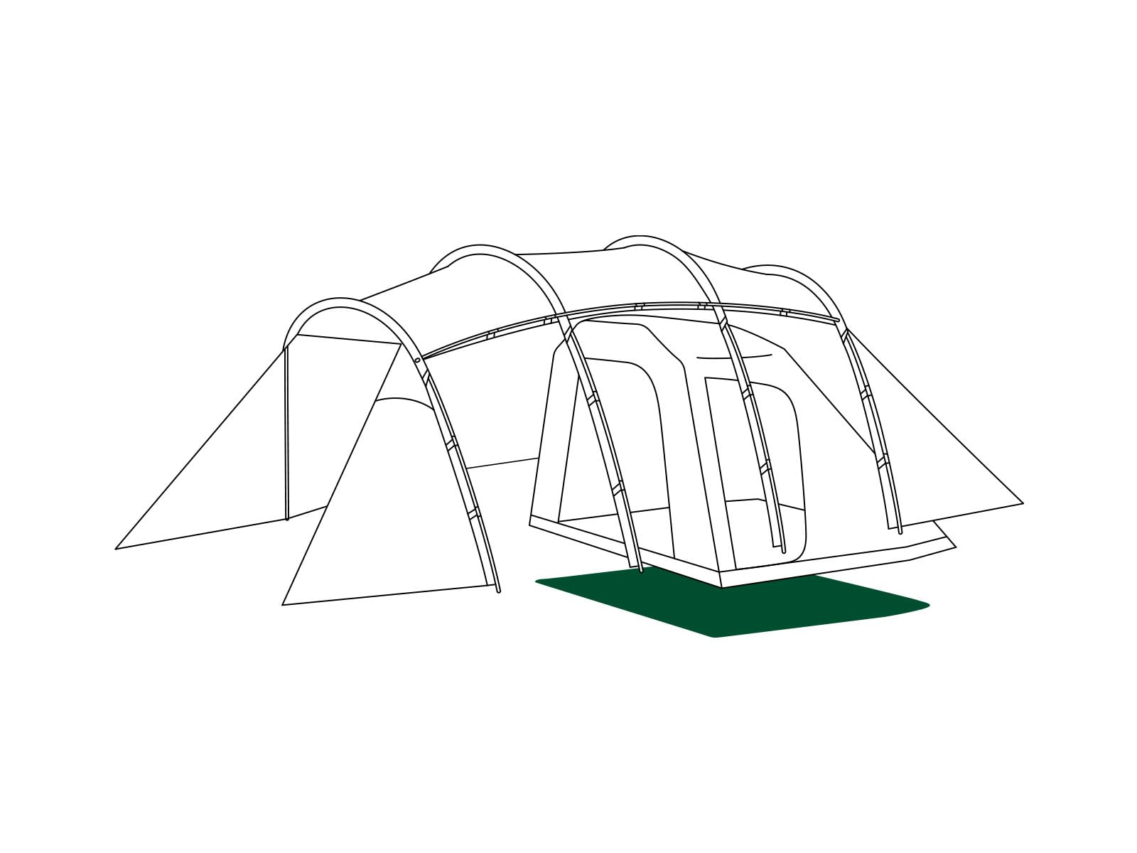 

Sabbatical SABBATICAL Arnica Tent Outdoor Equipment 2 Room Tunnel Type Waterproof Windproof Aluminum Pole Ground Inner [For 2/4/5 People] (For