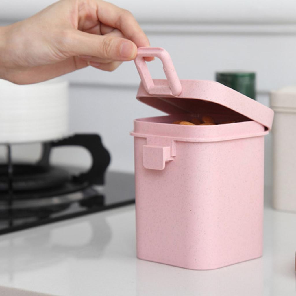 Eco-friendly Wheat Fiber Hot Soup Bowl with Cover Microwave Jar Plastic Soup Container Mug with Lid Packaging Box Soup Cups