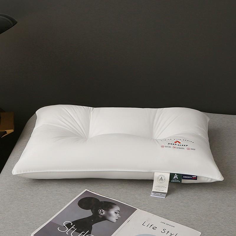 Cotton Hotel Pillow Neck Support Sleep Aid Adult Washable Memory Foam Fill Rectangle Bedding