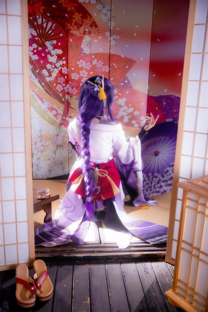 [NOKIJP] Genshin Impact Cosplay: General Raiden Cosplay Costume (Raiden Shogun, M)