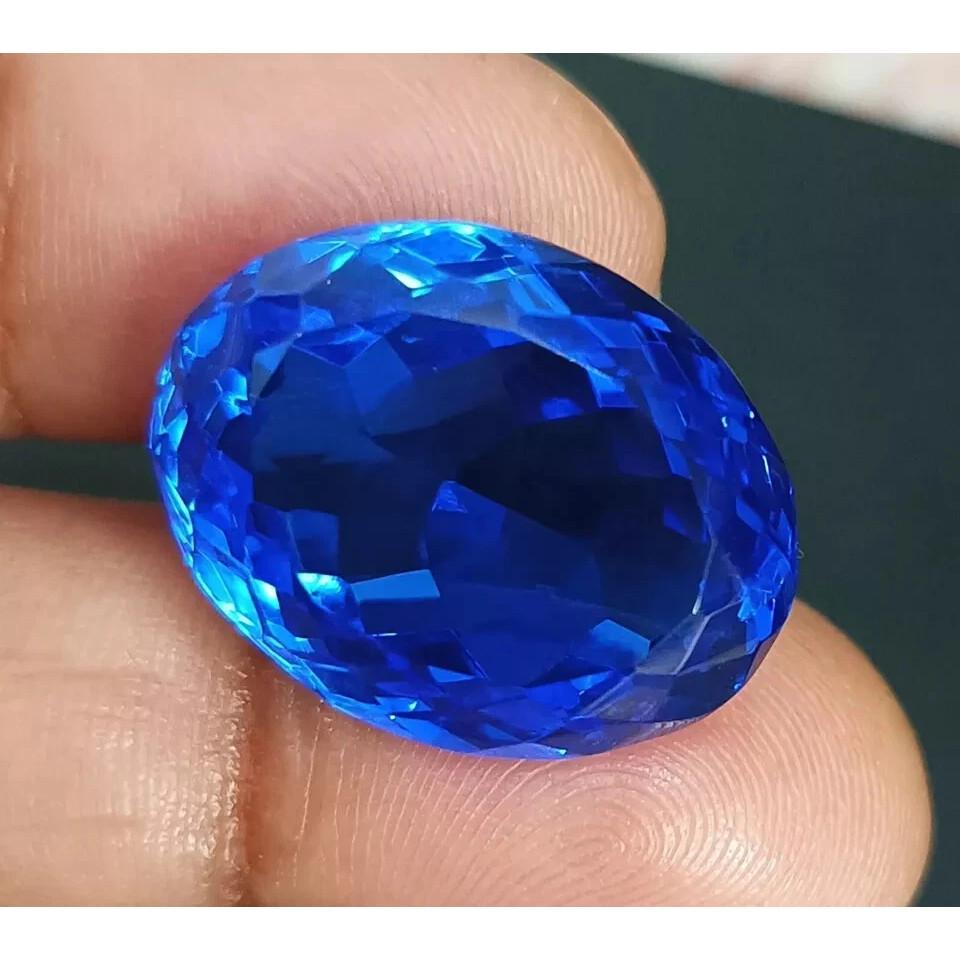 Oval Cut Natural Sapphire Kashmiri Blue 20 Ct AAA+ Certified Loose Gemstone